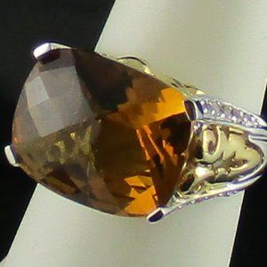 Victoria Wieck 7.25ct Whiskey Quartz Ring